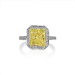 Fancy Yellow Radiant Diamond Ring