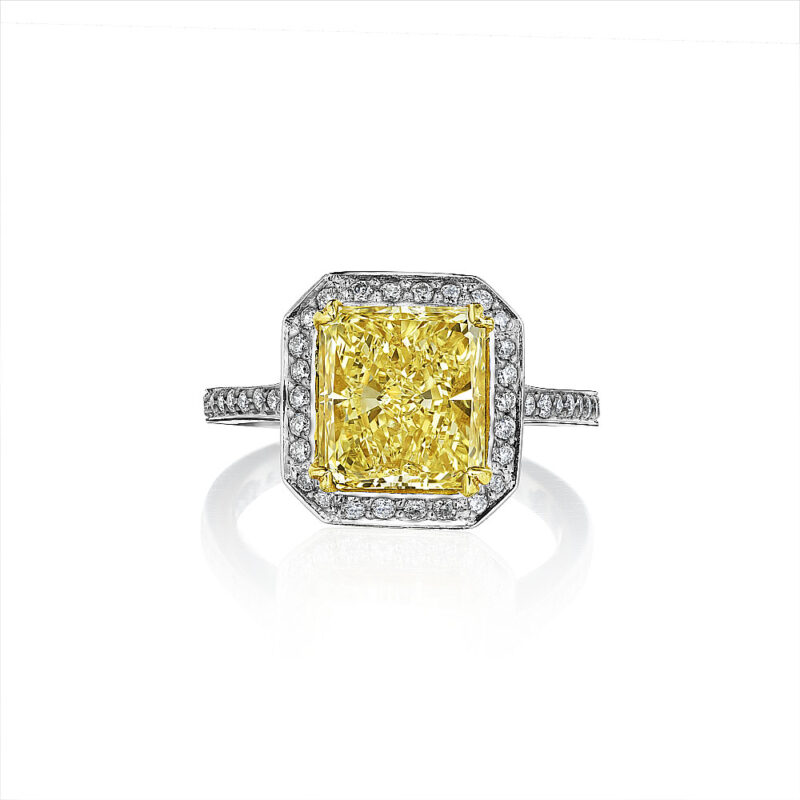 Fancy Yellow Radiant Diamond Ring