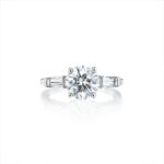 Round & Baguette Diamond Ring