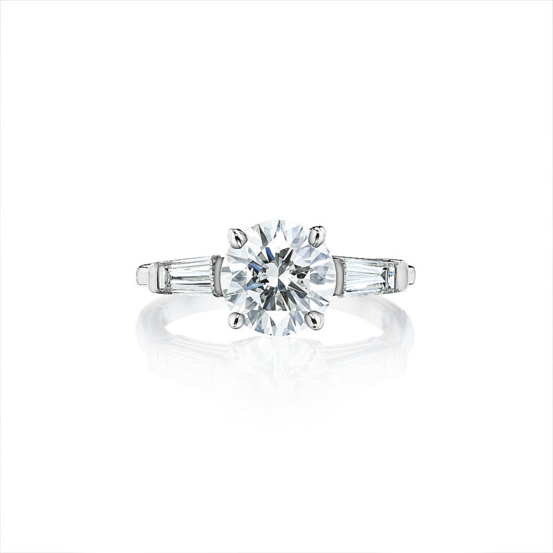 Round & Baguette Diamond Ring