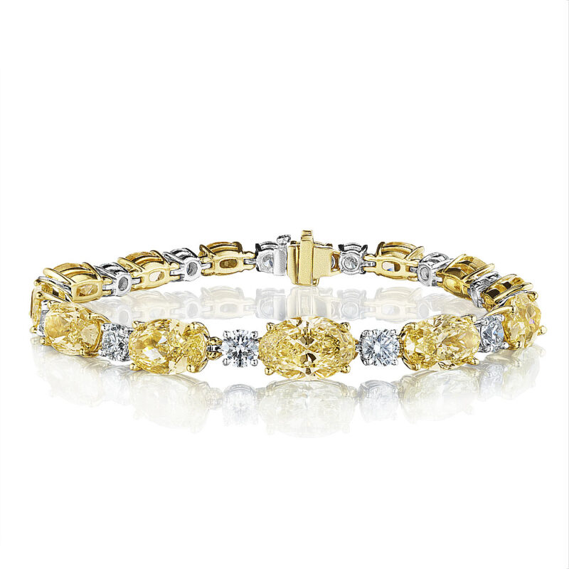 Oval & Round Diamond Bracelet
