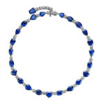 Mixed Shape Sapphire & Diamond Necklace