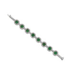 27.91ct Sugarloaf Emerald & Diamond Bracelet in 18KT Gold