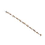 27.63 Carat GIA Certified Champagne & White Mixed Shape Diamond Bracelet