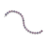 16.37ct Pink & Purple Heart Shape Sapphire & Round Diamond Bracelet