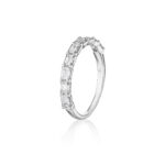 East To West Emerald Cut Diamond Halfway Band – 1.00ctw