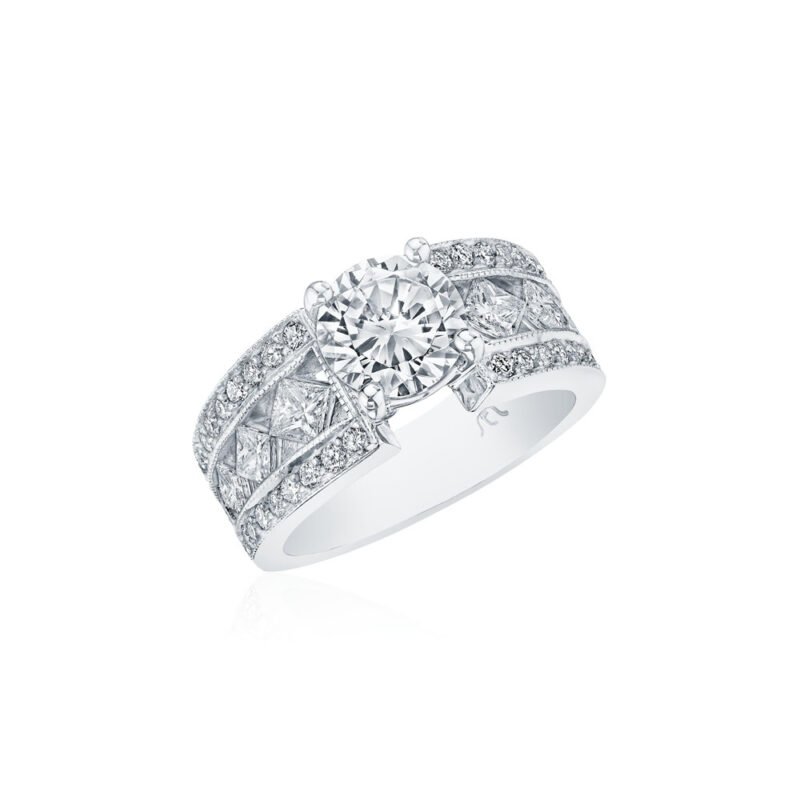 Princess & Round Diamond Ring