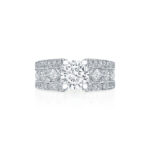 Princess & Round Diamond Ring