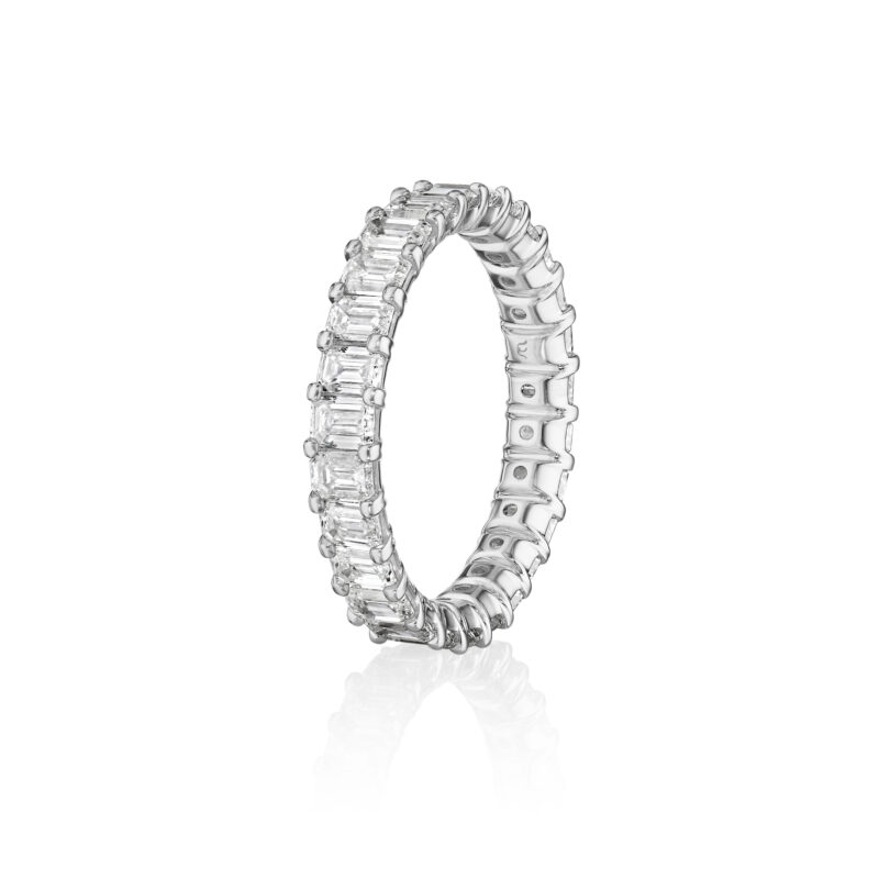 Emerald Cut Eternity Band