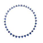 Sapphire & Diamond Pear Shape Necklace