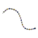 13.45ct Mixed Color Heart Shape Sapphire & Diamond Bracelet