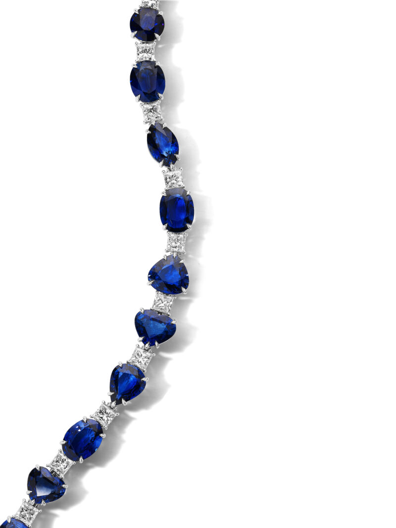 Mixed Shape Sapphire & Diamond Bracelet