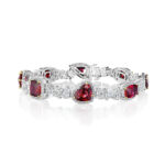 Mixed Shape Ruby & Diamond Bracelet