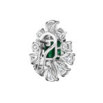 15.63ct Green Emerald Asscher Cut & GIA Pear Diamond Earrings