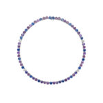 53.78ct Sapphire & Diamond Tennis Necklace