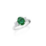 Oval Emerald & Diamond Ring