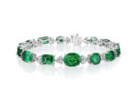 Mixed Shape Emerald & Diamond Bracelet