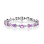 19.07ct Mixed Shape Pink Sapphire & Diamond Bracelet