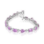 19.07ct Mixed Shape Pink Sapphire & Diamond Bracelet