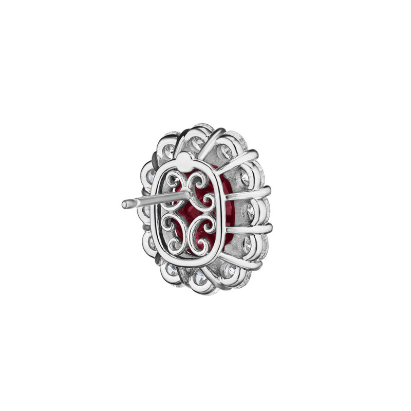 13.34ct GRS Certified Ruby & Diamond Earrings
