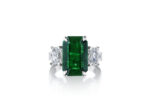 Emerald Cut Emerald & Radiant Diamond Ring