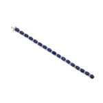 Oval Sapphire & Round Diamond Bracelet