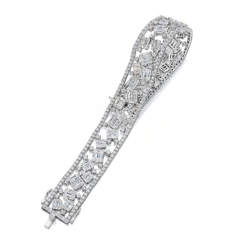 Baguette & Round Diamond Bracelet