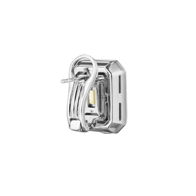 Yellow Emerald Cut & Baguette Diamond Earrings