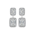 5.00ct Modified Emerald Cut Diamond Earrings