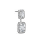 5.00ct Modified Emerald Cut Diamond Earrings