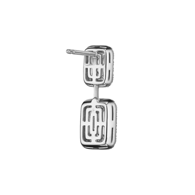 5.00ct Modified Emerald Cut Diamond Earrings