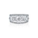 Princess & Asscher Cut Diamond Band