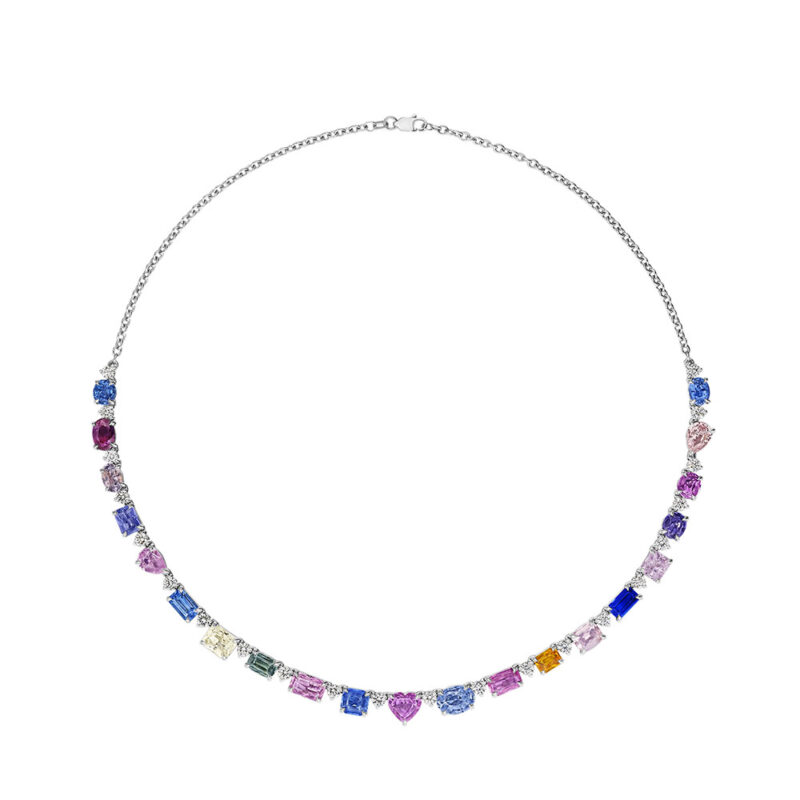29.29ct Multi-Color Sapphire Necklace