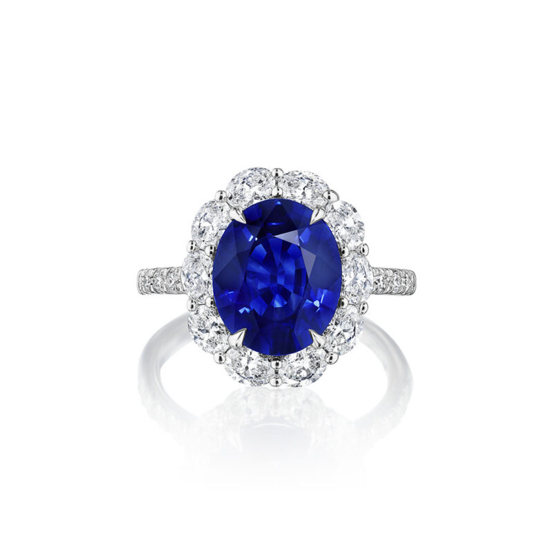 5.09ctw Oval Sapphire & Diamond Ring