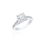Round Diamond Channel Set Ring