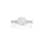 Round Diamond Channel Set Ring