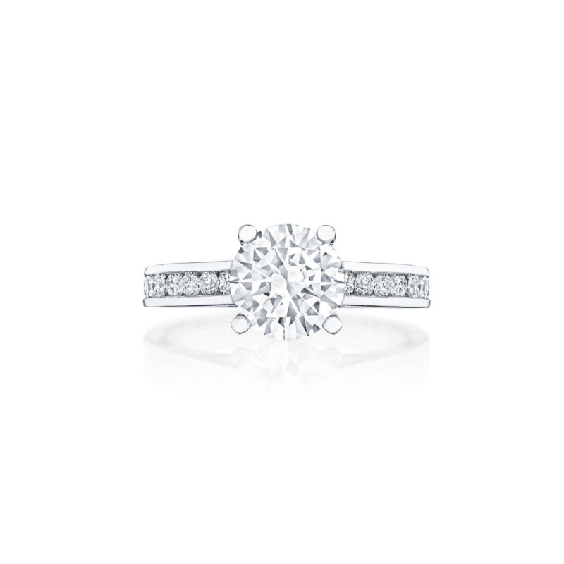 Round Diamond Channel Set Ring