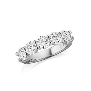 2.50ct 5 Stone Round Diamond Band