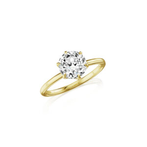 Old European Cut Diamond Antique Solitaire Diamond Ring
