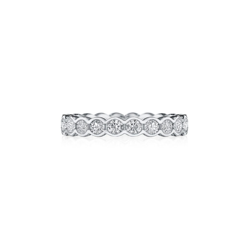 Round Diamond Bezel Set Eternity Band