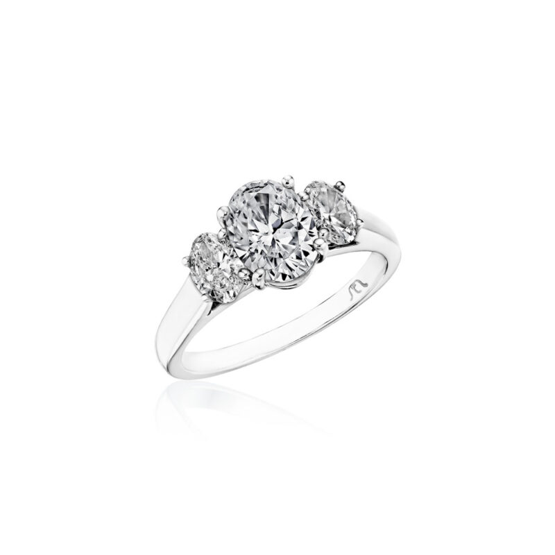 Perfect Twogether® 3 Stone Oval Diamond Ring