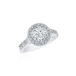 Round & Square Cut Diamond Halo Ring
