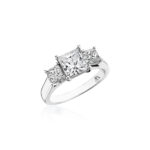 Perfect Twogether® 3 Stone Princess Cut Diamond Ring