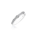 Perfect Twogether® Square Cut Diamond Channel Set Band