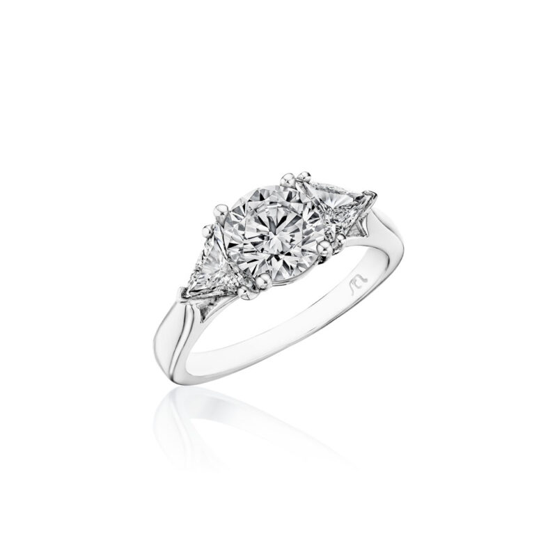 Perfect Twogether® 3 Stone Trillion Cut Diamond Ring