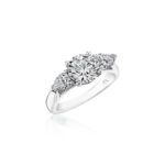 Perfect Twogether® 3 Stone Pear Shape Diamond Ring