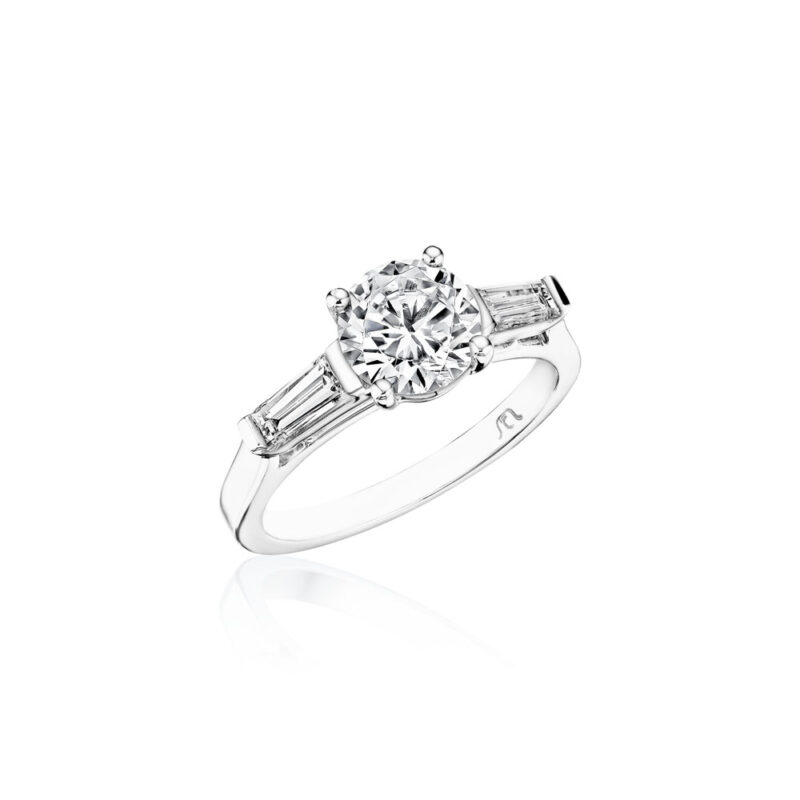 Perfect Twogether® 3 Stone Tapered Baguette Diamond Ring