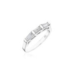 Perfect Twogether® 3 Stone Baguette Diamond Band