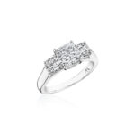 Perfect Twogether® 3 Stone Cushion Cut Diamond Ring