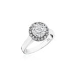 Perfect Twogether® Round Diamond Halo Solitaire Ring